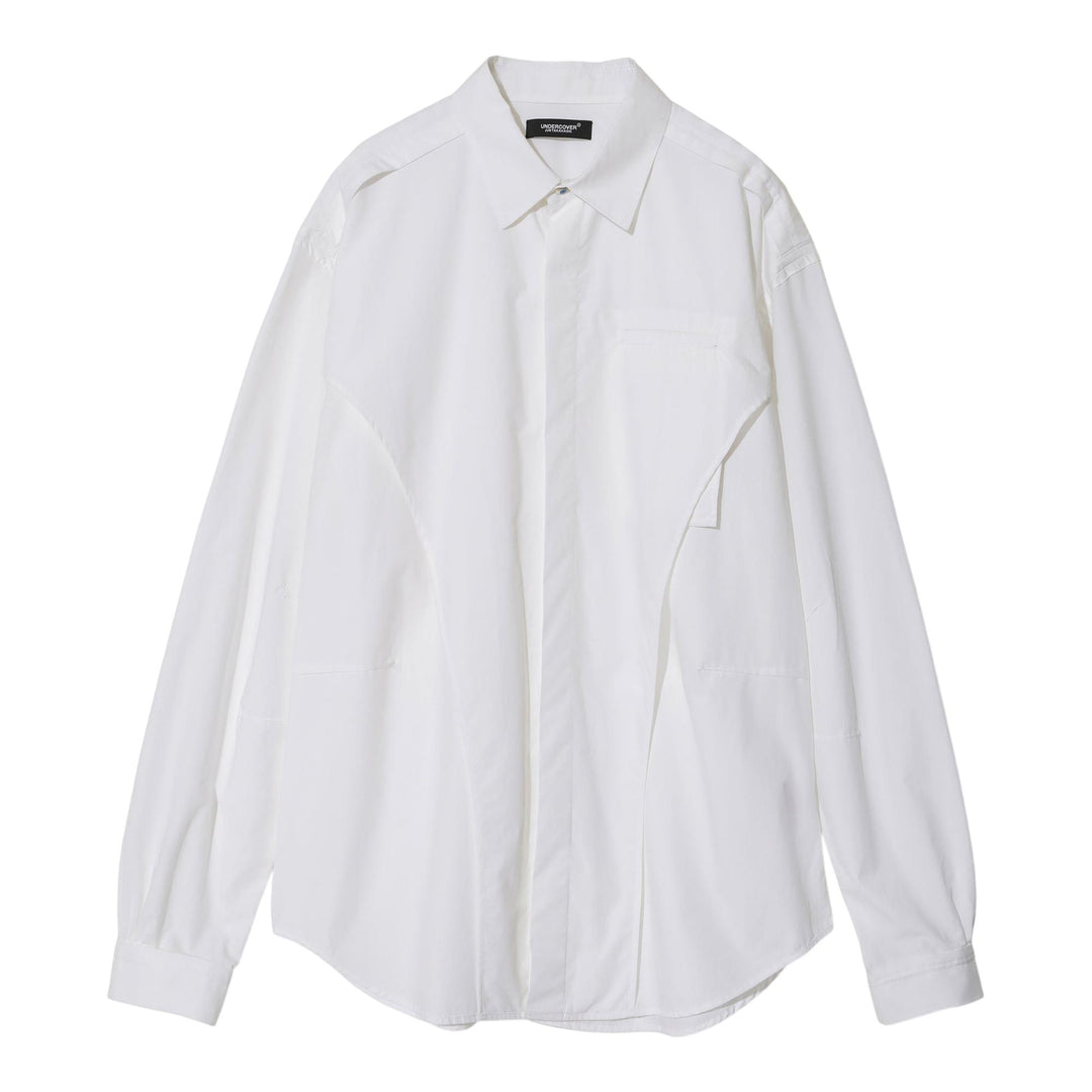 Club21 - UNDERCOVER - Long Sleeve Shirt With Seaming Detail - SHIRTS - White