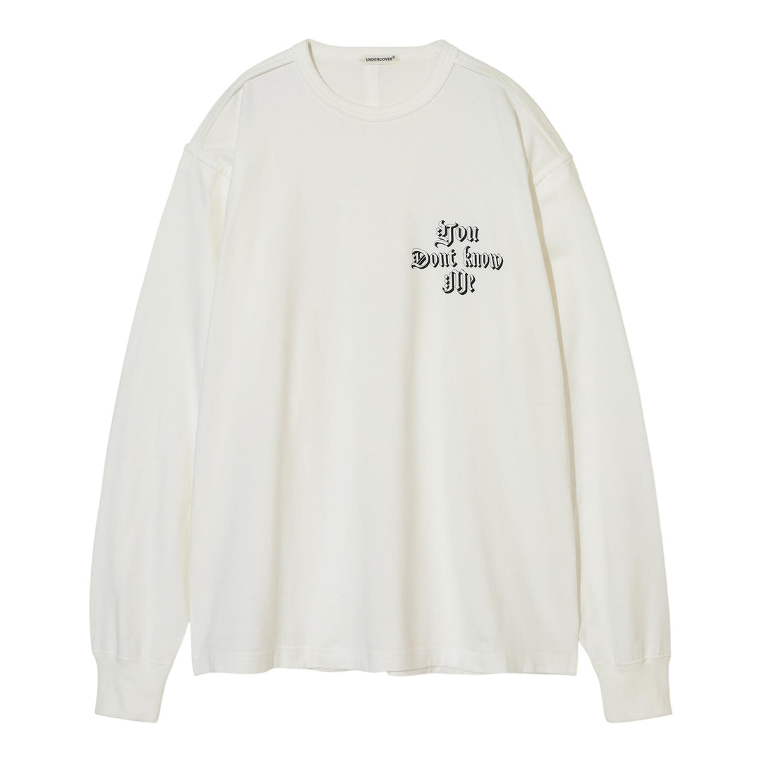 Club21 - UNDERCOVER - Long Sleeve Words Tee - TEES - White