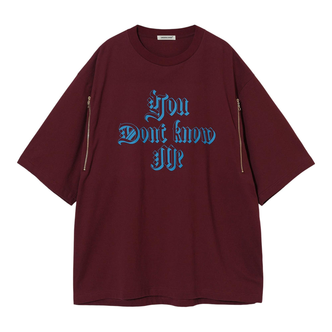Club21 - UNDERCOVER - Short Sleeve Words Tee - TEES - Dark Red