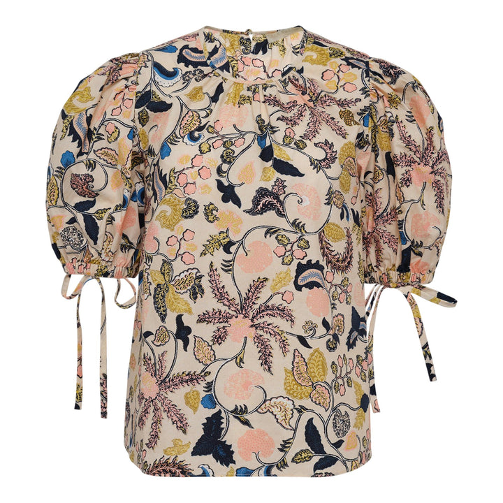 Club21 - Ulla Johnson - Coralie Short Sleeve Blouse - WOVEN TOPS - Print