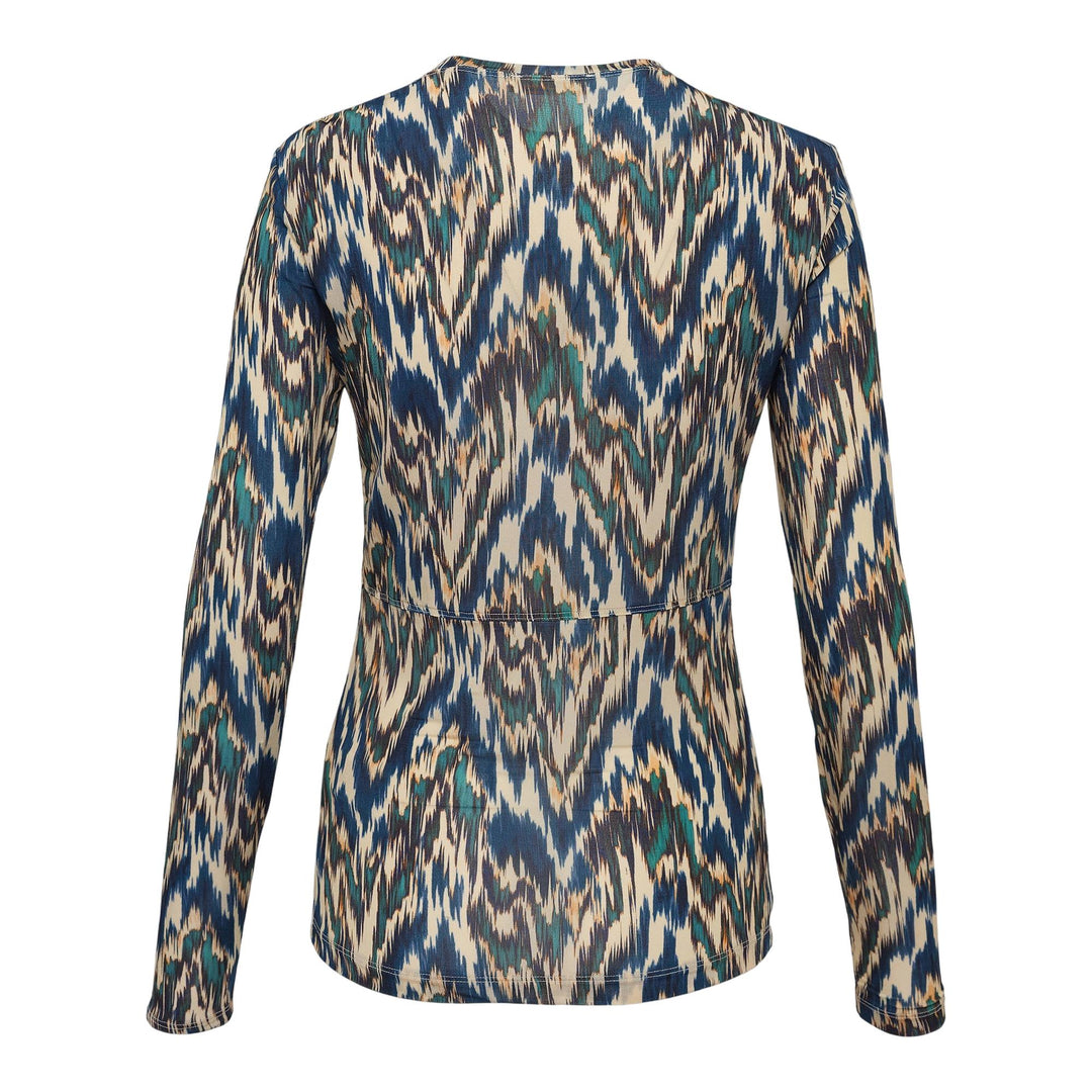 Club21 - Ulla Johnson - Neri Long Sleeve Ruched Top - KNIT TOPS - Print