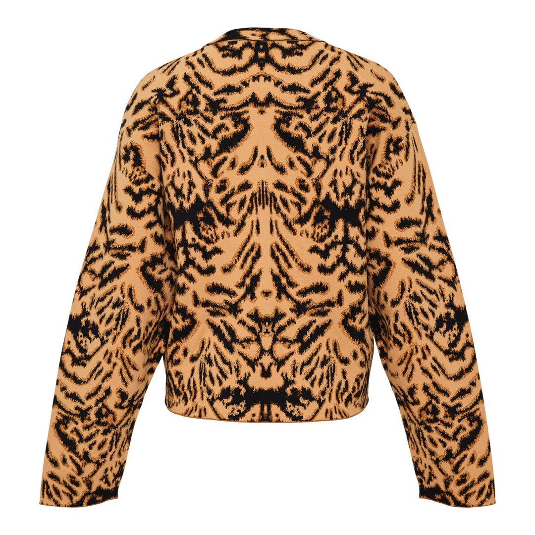 Club21 - Ulla Johnson - Payton Jacquard Knit Cardigan - CARDIGANS - Brown