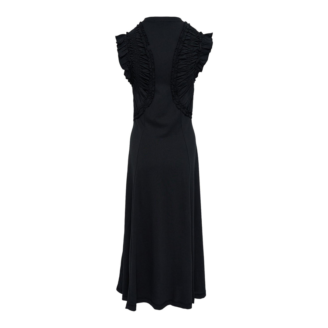 Club21 - Ulla Johnson - Shiva Sleeveless Ruffled Midi Dress - KNIT DRESSES - Black