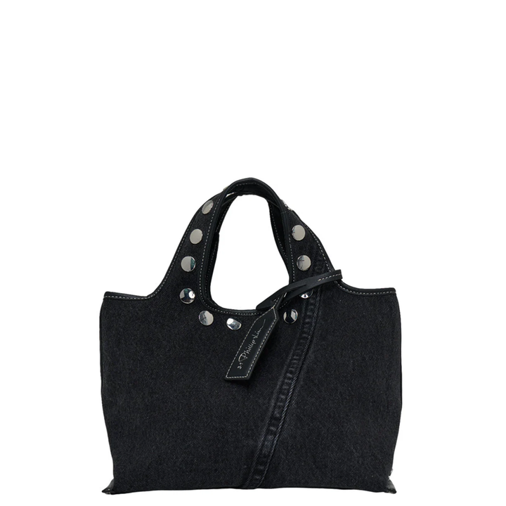 Washed Denim Mini Market Tote