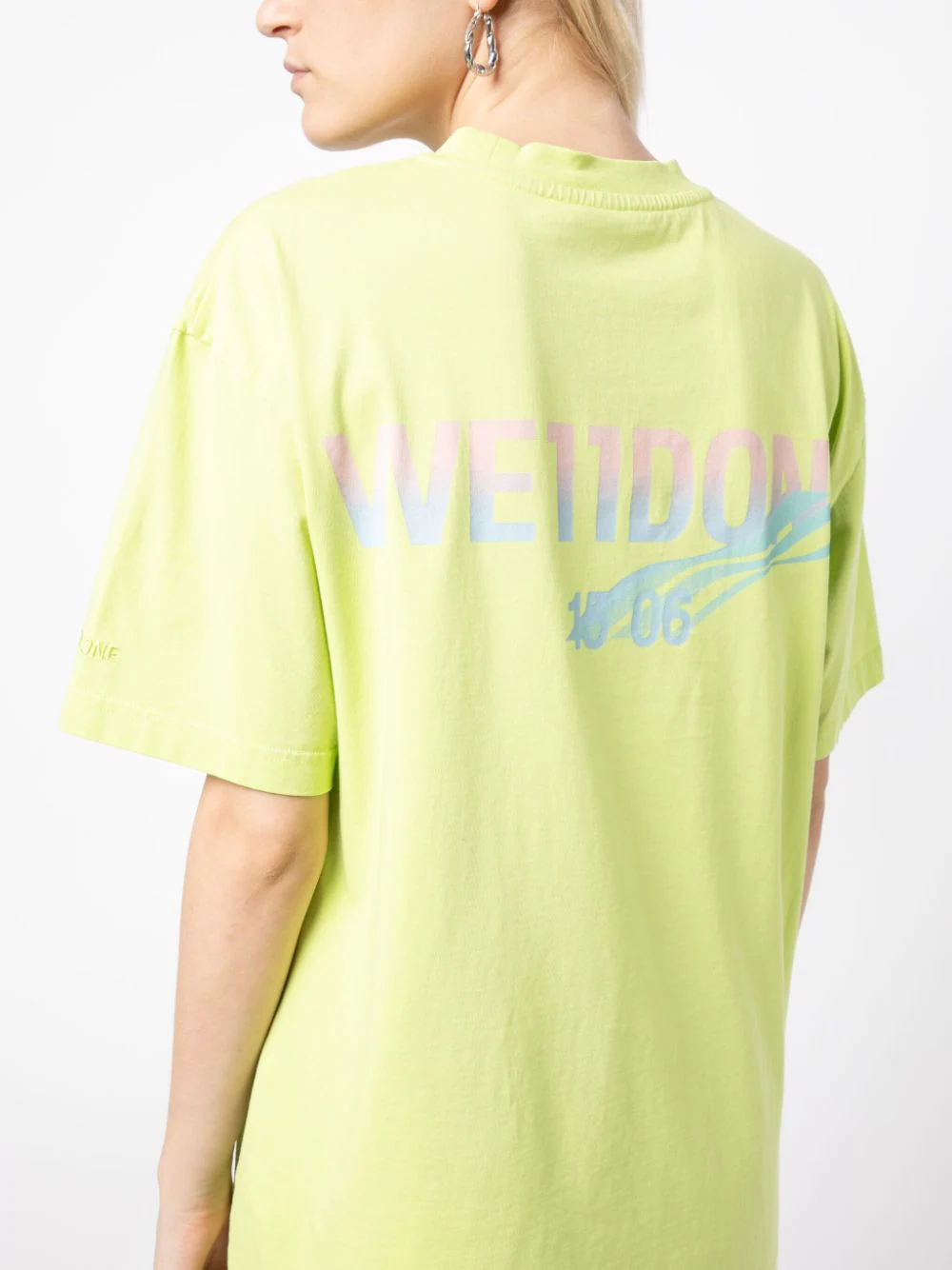 We11Done-Lime-Basic-1506-Logo-T-Shirt-Green-5