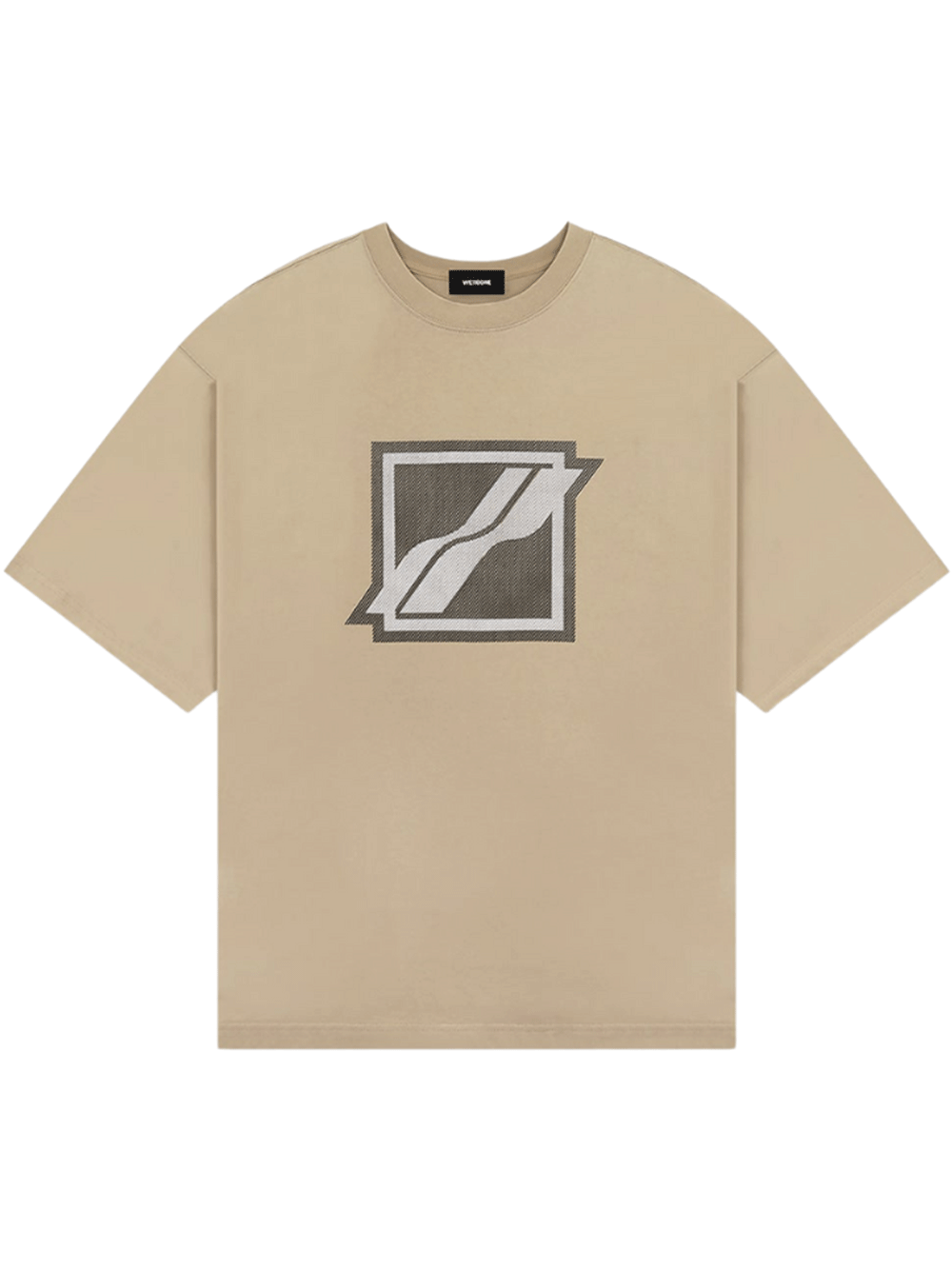 We11done-Beige-Stripe-Big-Logo-T-Shirt-Beige-1