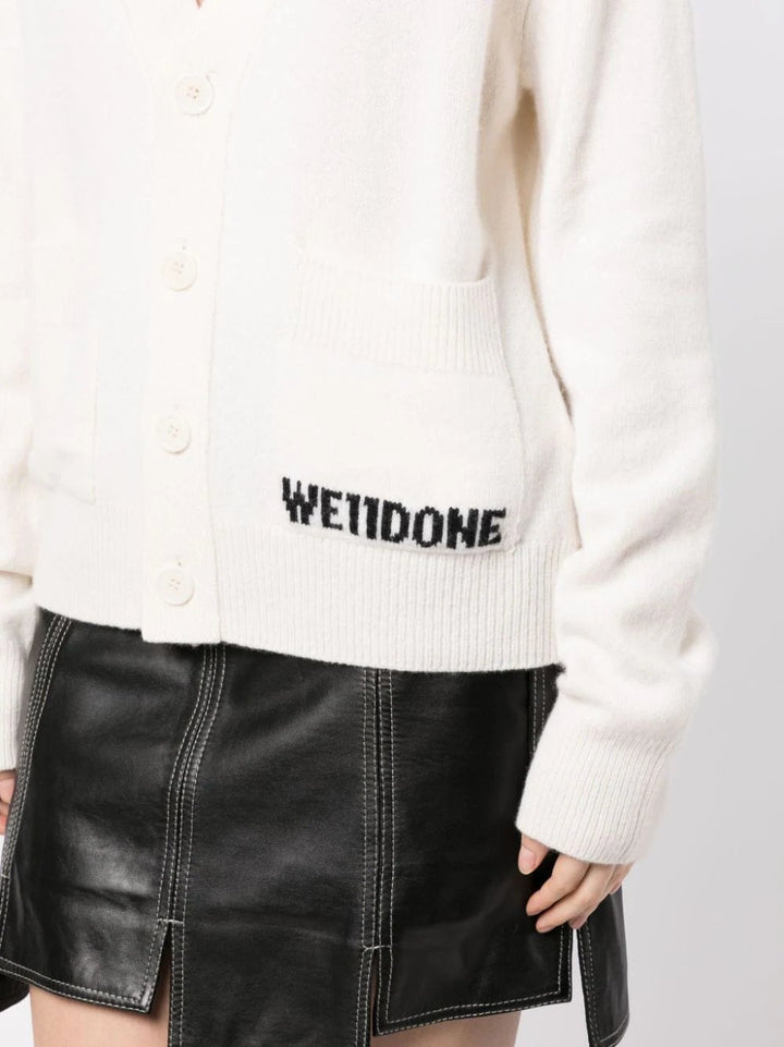 We11done-Ivory-Pocket-Logo Knit-Cardigan-Off-White-5