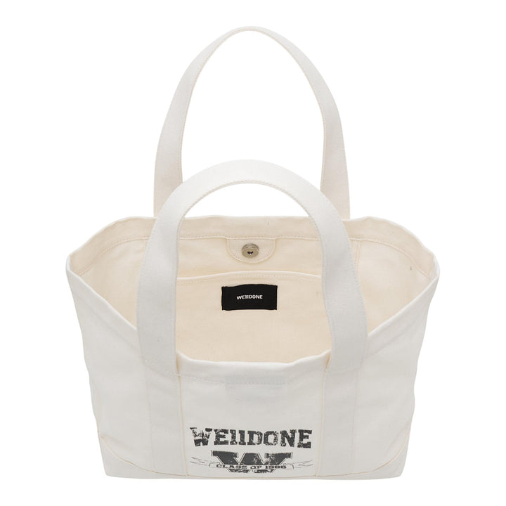 Club21 - We11done - Beige Collegiate Canvas Tote - TOTES - Beige