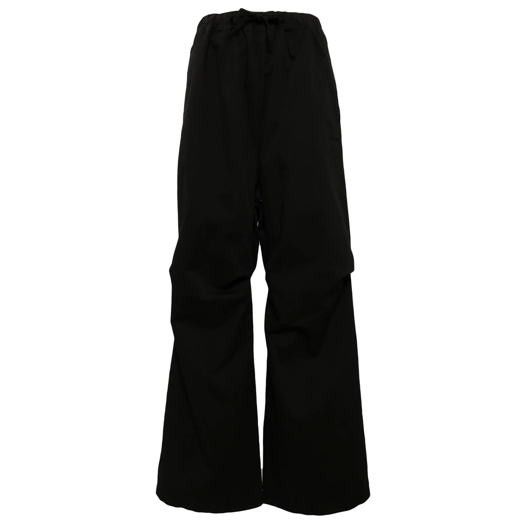 Black Wide-Fit Basic Pants