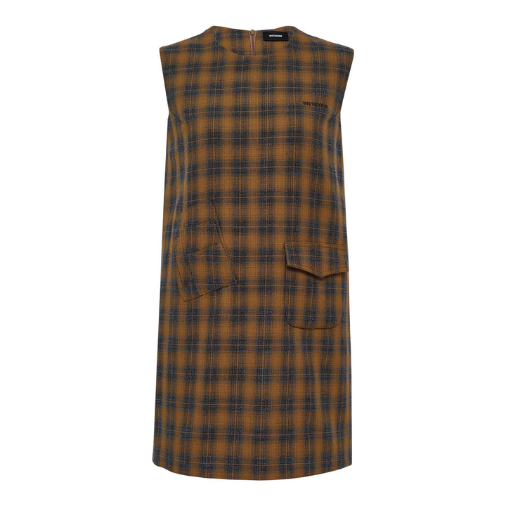 Club21 - We11done - Brown Womens Check Pattern Dress - WOVEN DRESSES - Brown