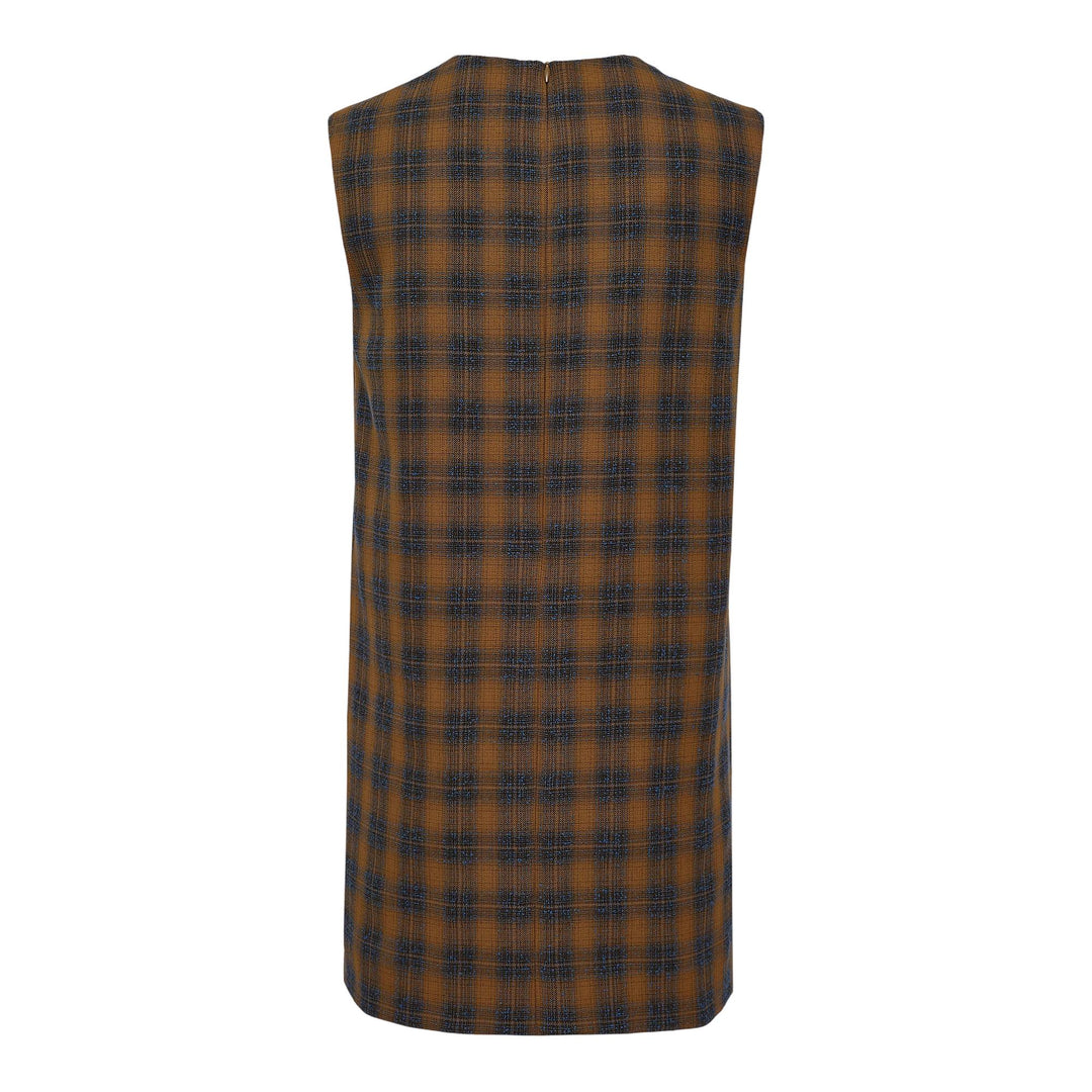 Club21 - We11done - Brown Womens Check Pattern Dress - WOVEN DRESSES - Brown