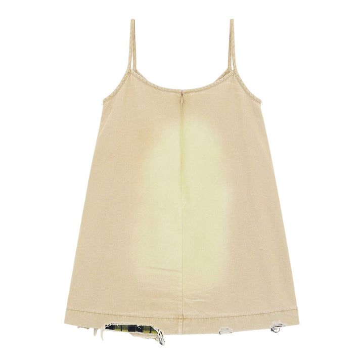 Club21 - We11done - Distressed Pattern Reveal Mini Dress - WOVEN DRESSES - Beige