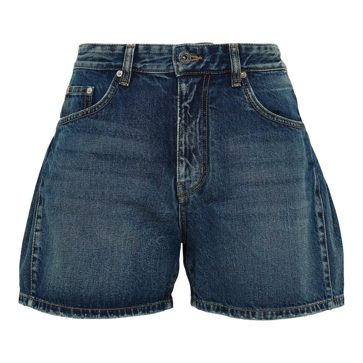 Club21 - We11done - Navy Womens Tuck Detail Shorts - SHORTS - Navy