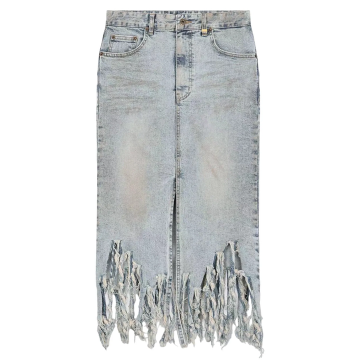 Sky Womens Extreme Distressed Skirt