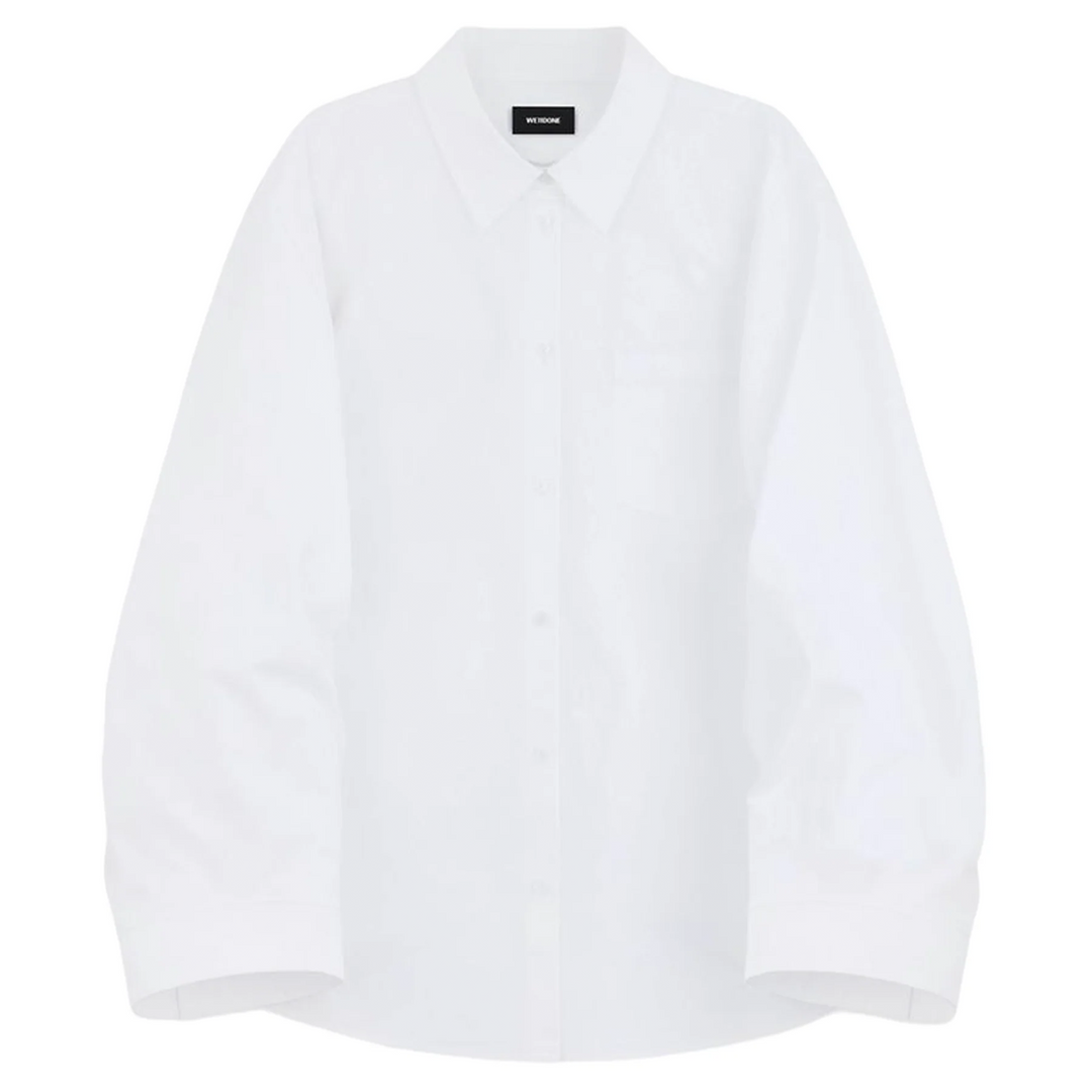 Twisted Sleeve White Shirt