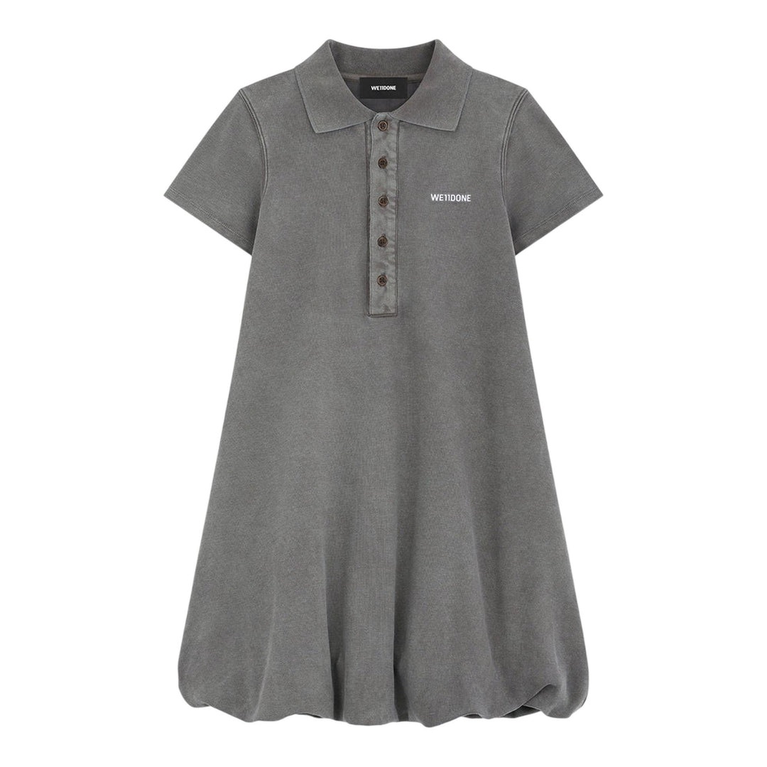 Club21 - We11done - Washed Bubble Polo Mini Dress - WOVEN DRESSES - Charcoal