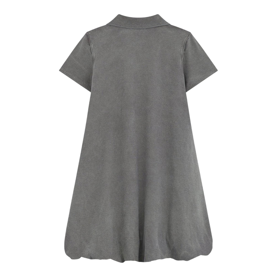 Club21 - We11done - Washed Bubble Polo Mini Dress - WOVEN DRESSES - Charcoal