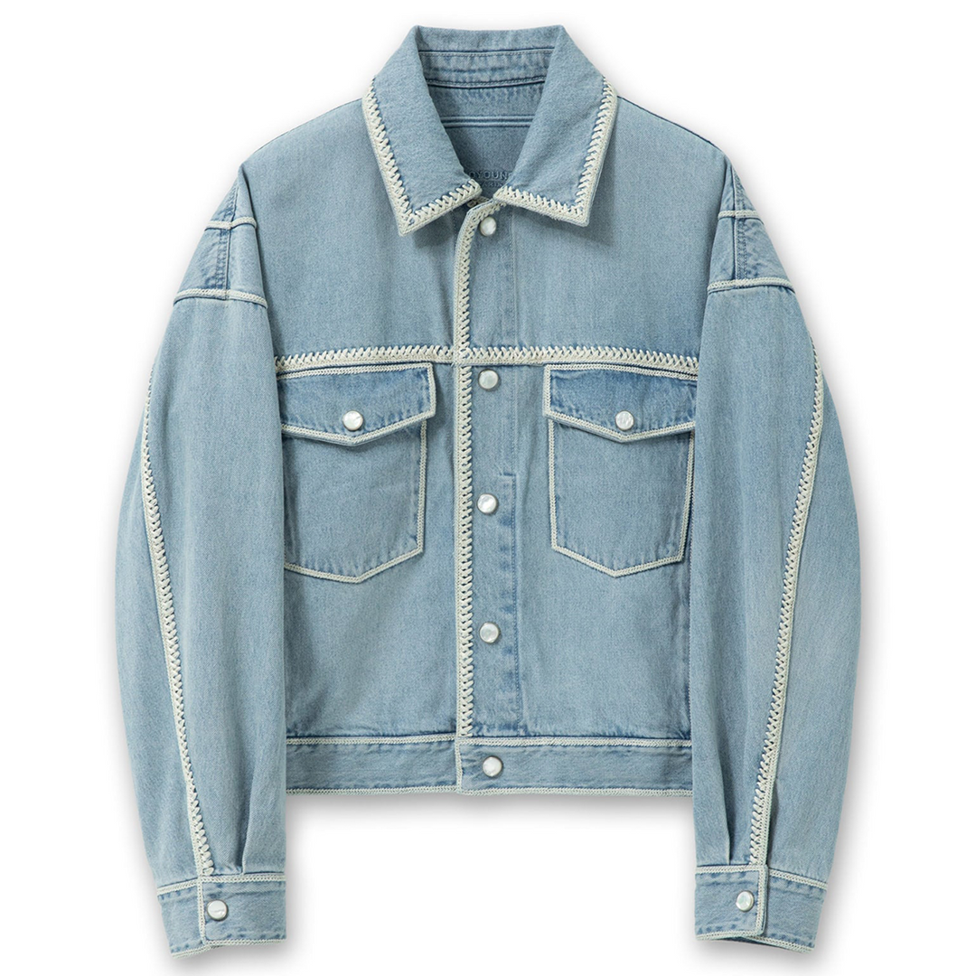 Contrast Edge Denim Jacket