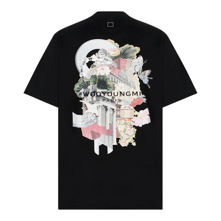 Club21 - Wooyoungmi - Oversized Back Abstract Print Tee - TEES - Black
