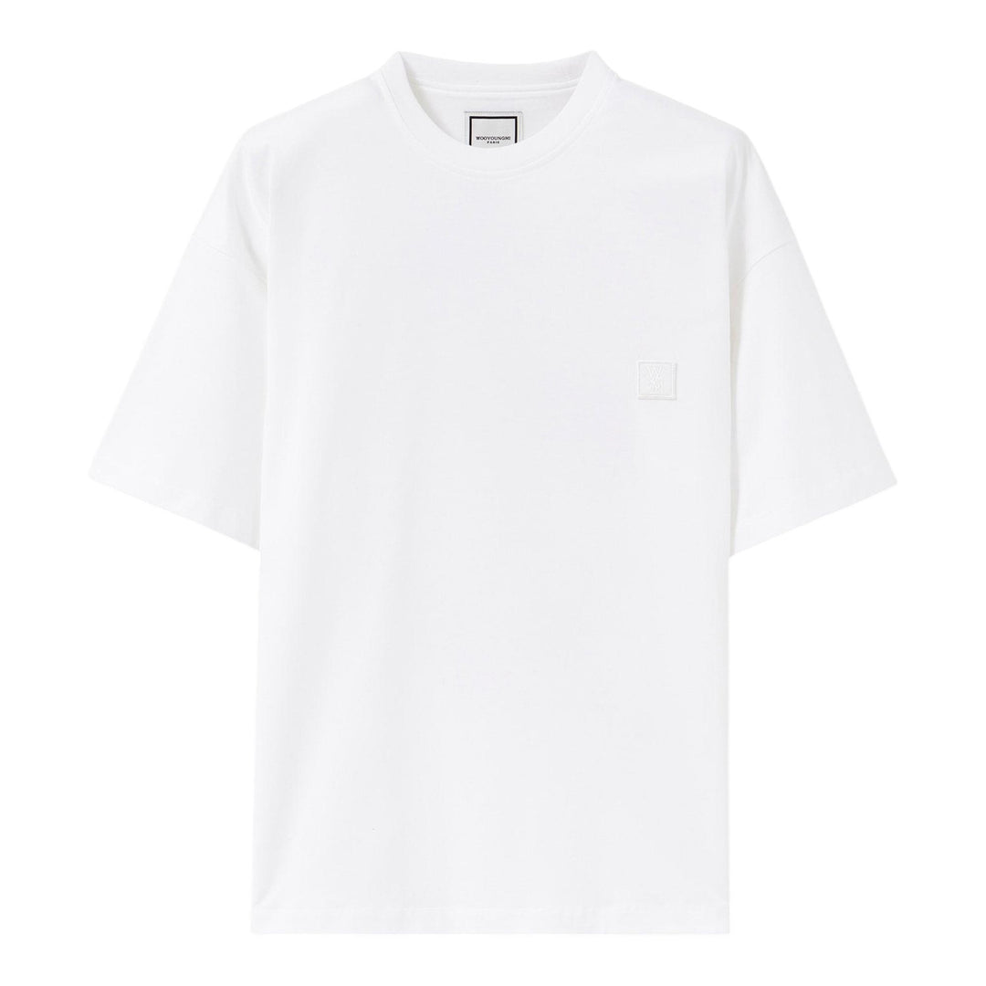 Club21 - Wooyoungmi - Oversized Back Abstract Print Tee - TEES - White