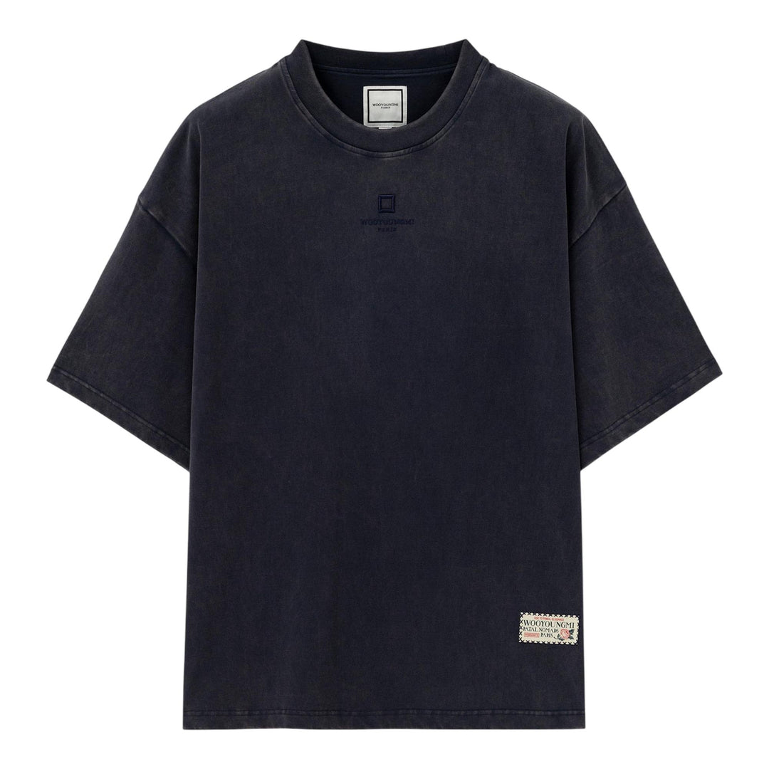 Club21 - Wooyoungmi - Oversized Front Square Embroidered T-Shirt - TEES - Purple