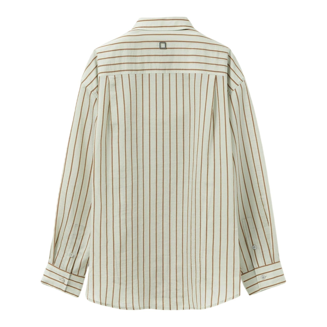 Club21 - Wooyoungmi - Stripe Shirt Light Mint Base - SHIRTS - Stripes