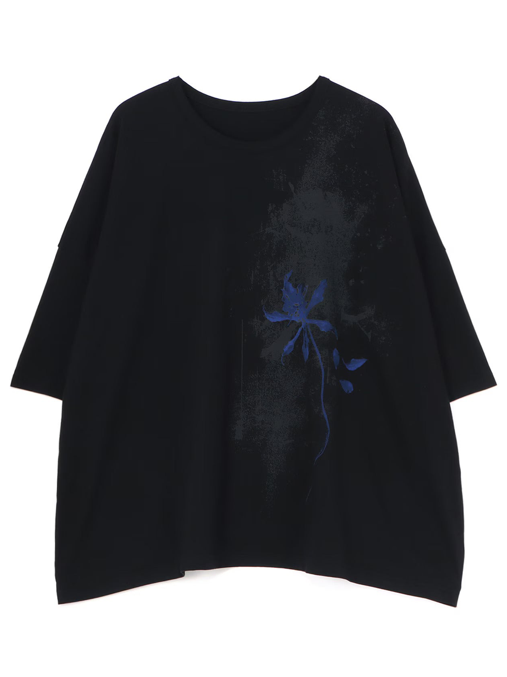 Y_S_Round_Neck_Big_T-Shirt_Black