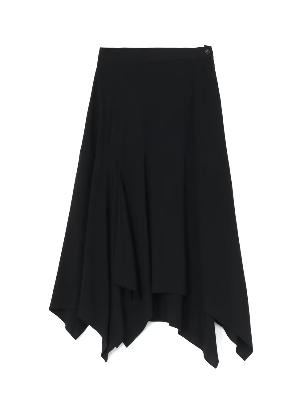 Y_S_UnevenHemSkirt_Black