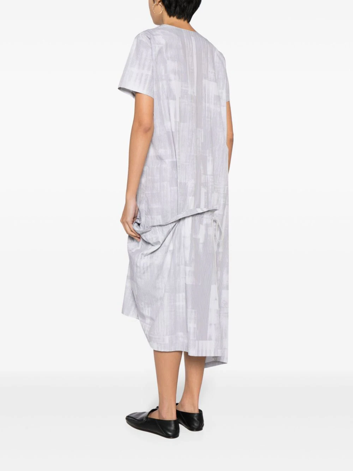 Y's-Half-Sleeve-Drape-Dress-Grey-4