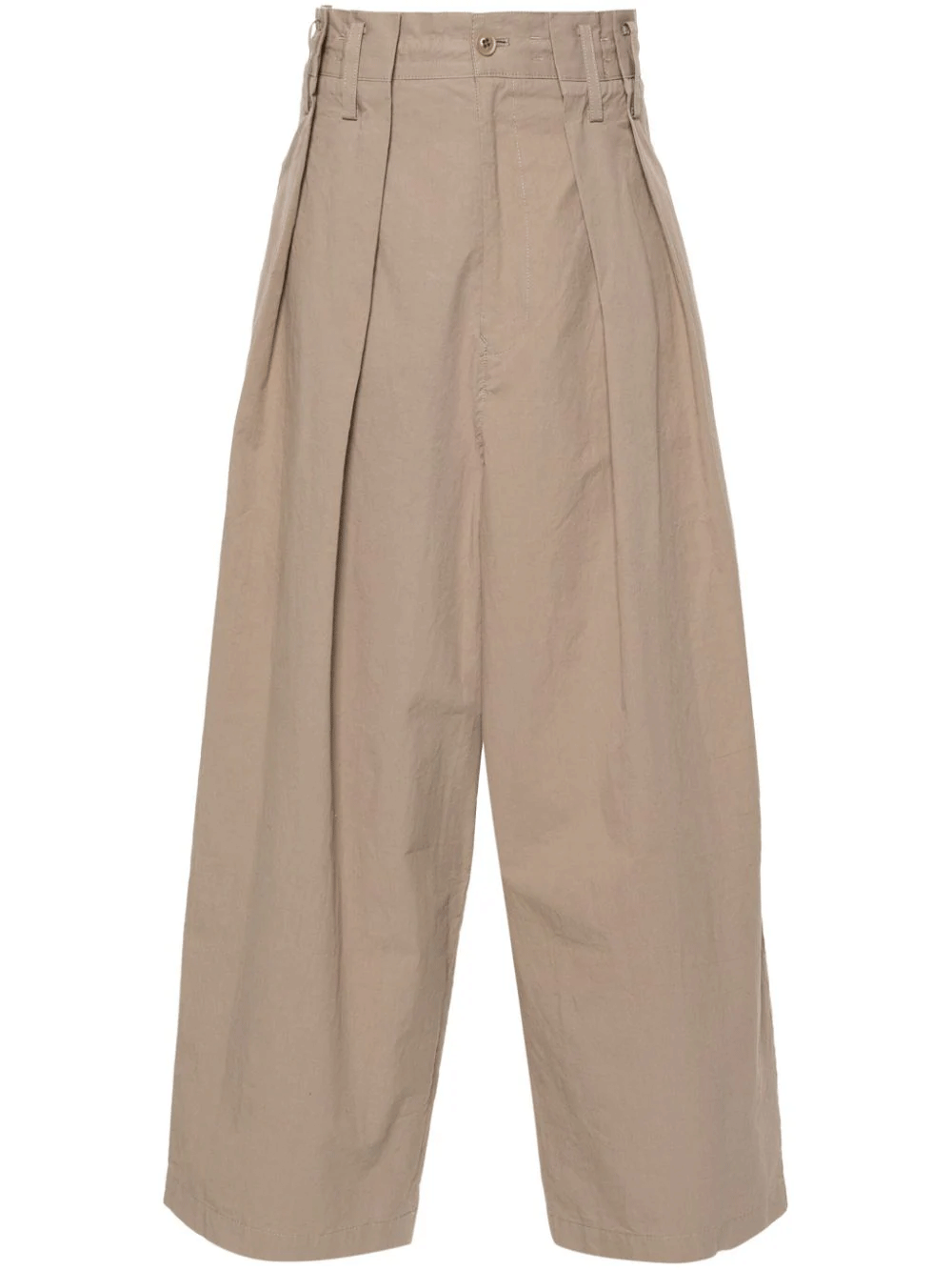 Y's-Tuck-Gathered-Pants-Beige-1