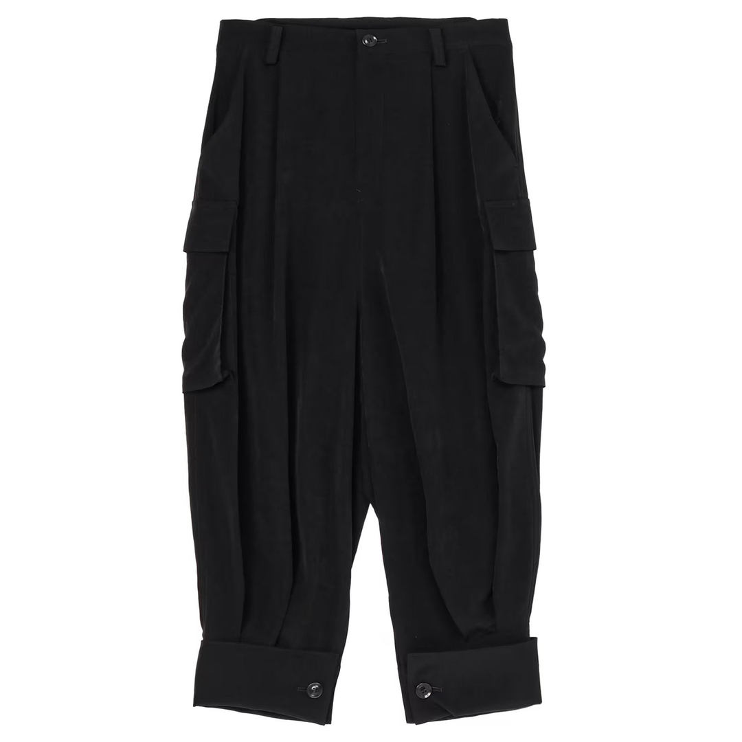 Y_s_Cuffed_Hem_Cargo_Pants_Black