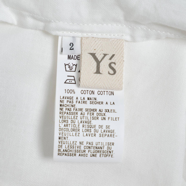 Club21 - Y's - Half Sleeve Box Shirt - BLOUSES - White