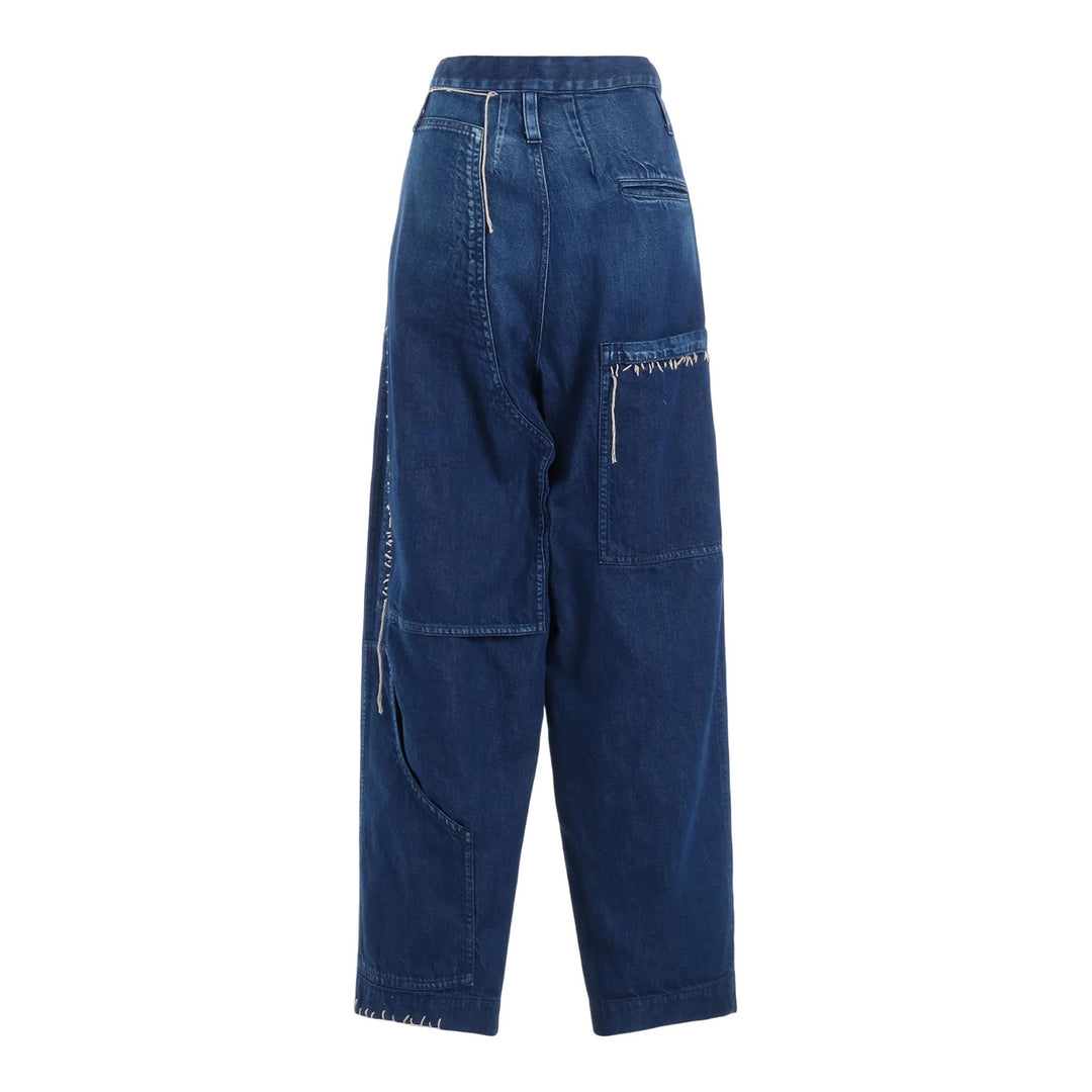 Club21 - Y's - Patched-Pocket Pants - JEANS - Blue