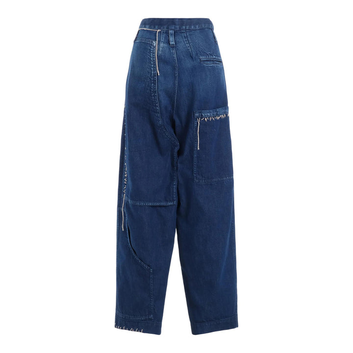 Club21 - Y's - Patched-Pocket Pants - JEANS - Blue