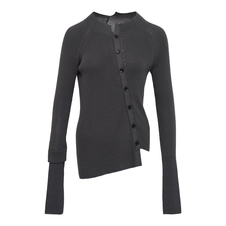 Club21 - Y's - Twisted Front Open Cardigan - CARDIGANS - Grey