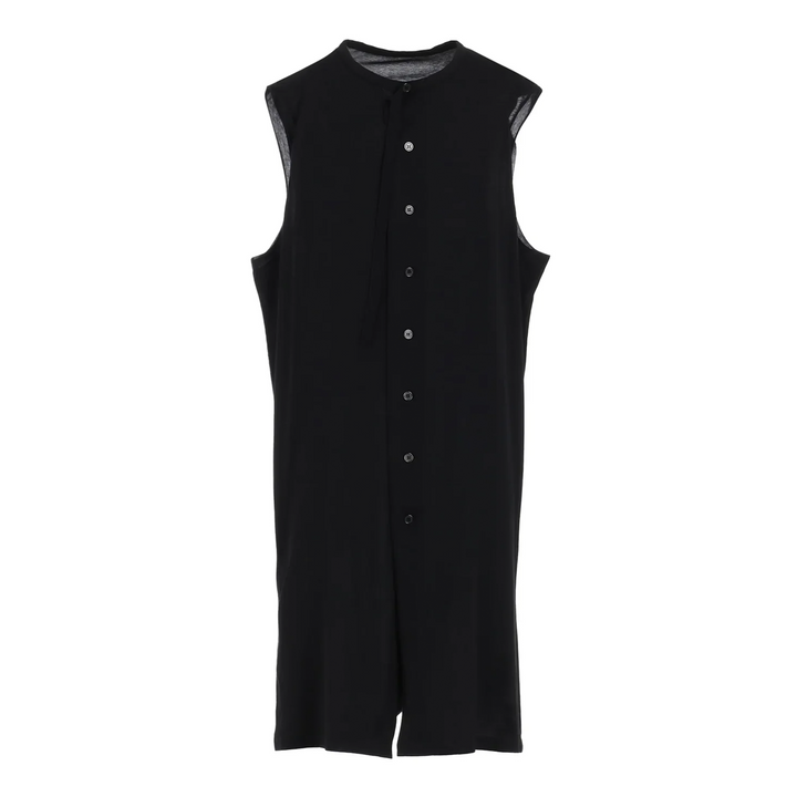 No Sleeve Printed Cardigan