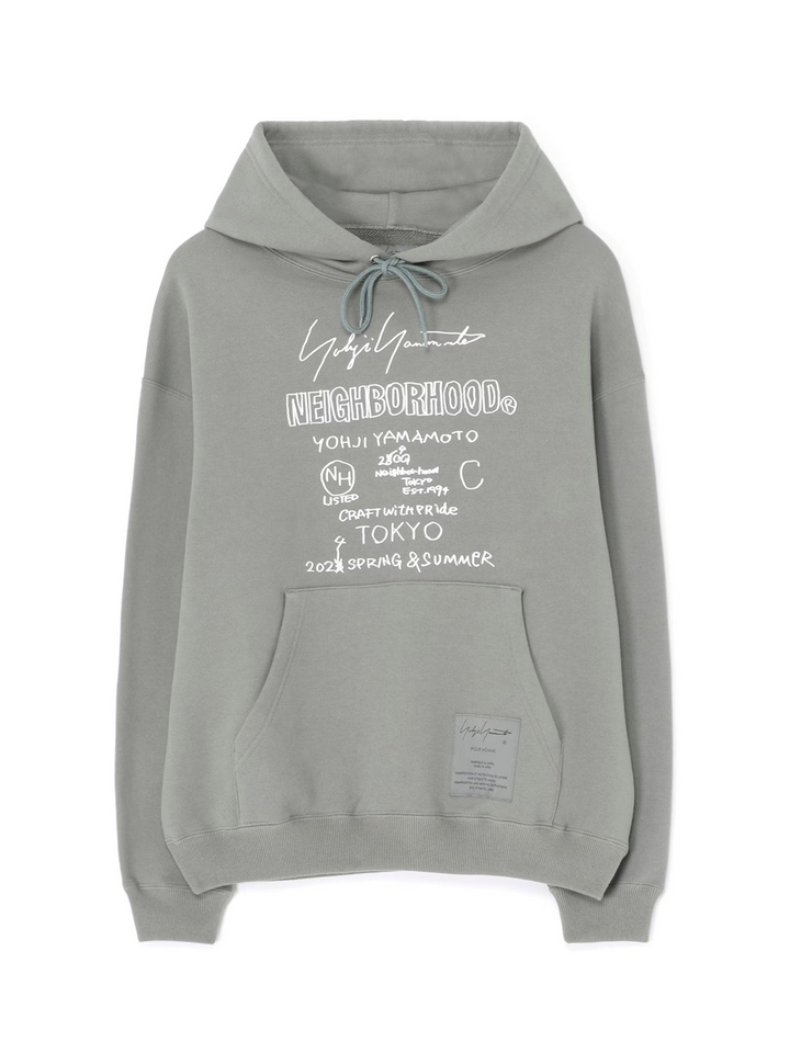 YohjiYamamoto_YohjiYamamotoxNEIGHBORHOODCottonPTHoodie_Grey