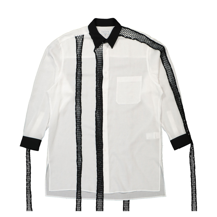 Yohji_Yamamoto_Black_Mesh_Shirt_Offwhite