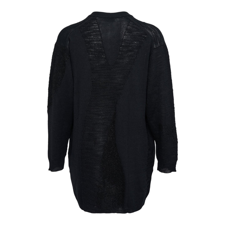 Club21 - Yohji Yamamoto - Combination V Neck Cardigan - CARDIGANS - Black