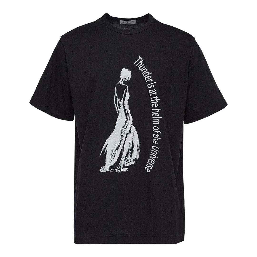 Club21 - Yohji Yamamoto - Printed Tee Half Sleeve - TEES - Black