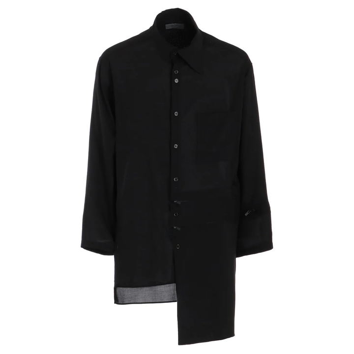 Yohji_Yamamoto_Zip_Detail_Shirt_Black