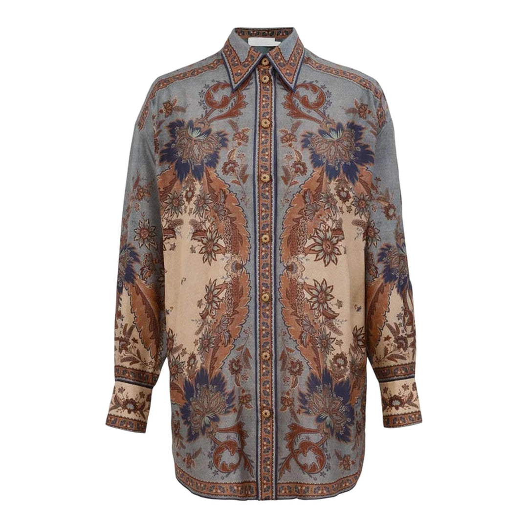 Club21 - ZIMMERMANN - Ascension Manstyle Shirt - BLOUSES - Blue