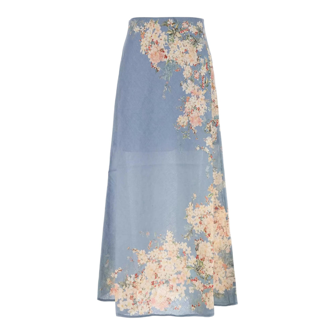 Club21 - ZIMMERMANN - Cascadian Bias Skirt - SKIRTS - Light Blue
