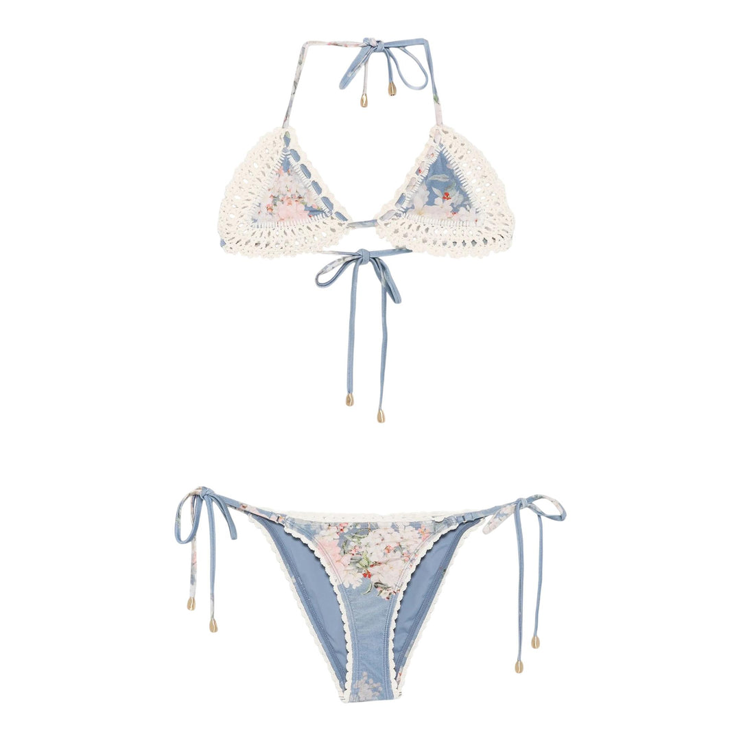 Club21 - ZIMMERMANN - Cascadian Crochet Tri Bikini - BIKINIS - Light Blue