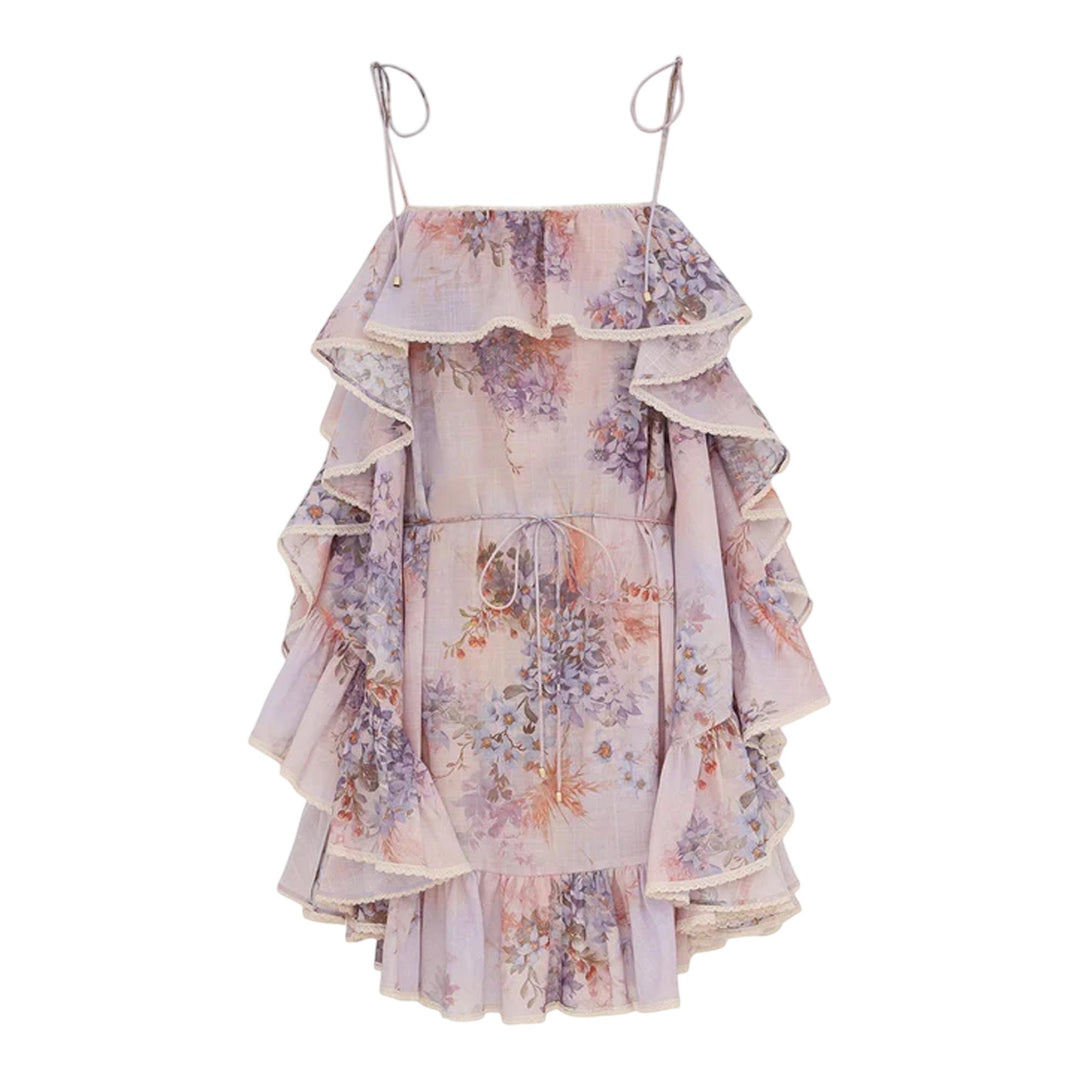 Club21 - ZIMMERMANN - Cascadian Ruffle Mini Dress - WOVEN DRESSES - Lilac