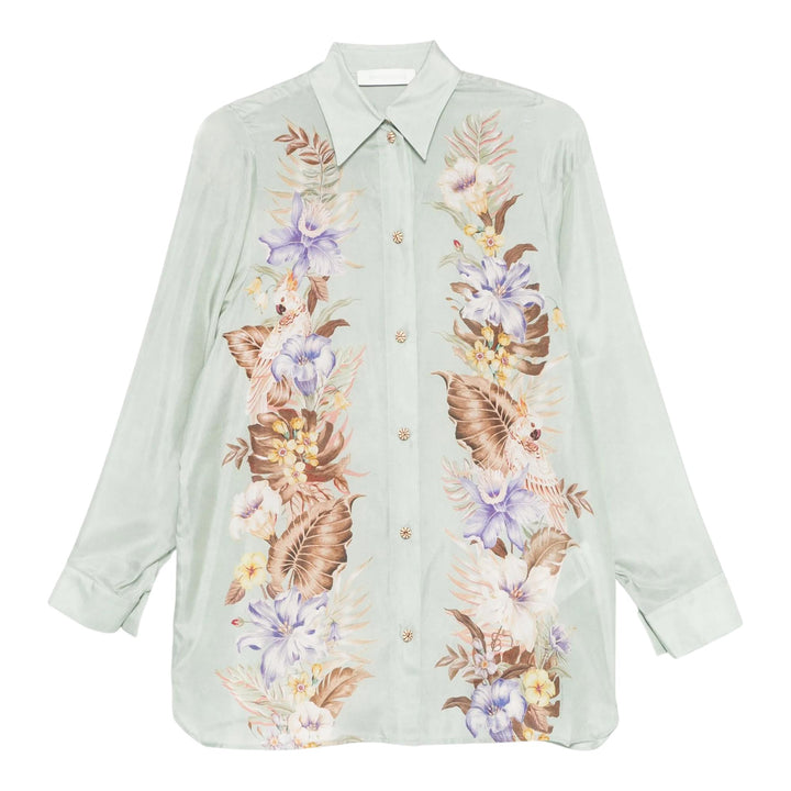Club21 - ZIMMERMANN - Coco Relaxed Shirt - BLOUSES - Green