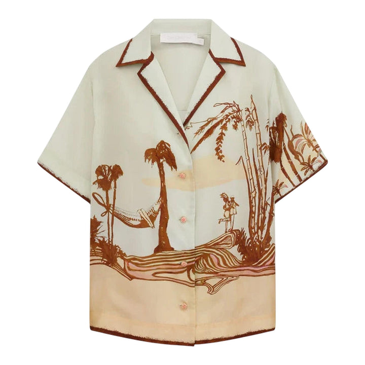 Club21 - ZIMMERMANN - Coco Short Sleeve Shirt - SHIRTS - Multi
