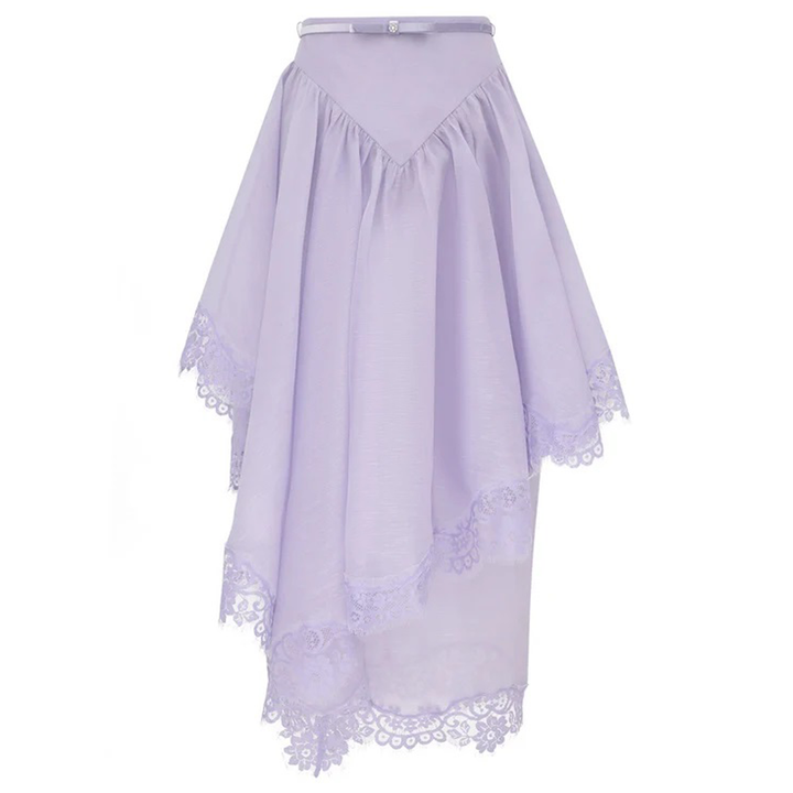 ZIMMERMANN_Crush_Lace_Trim_Skirt_Lilac