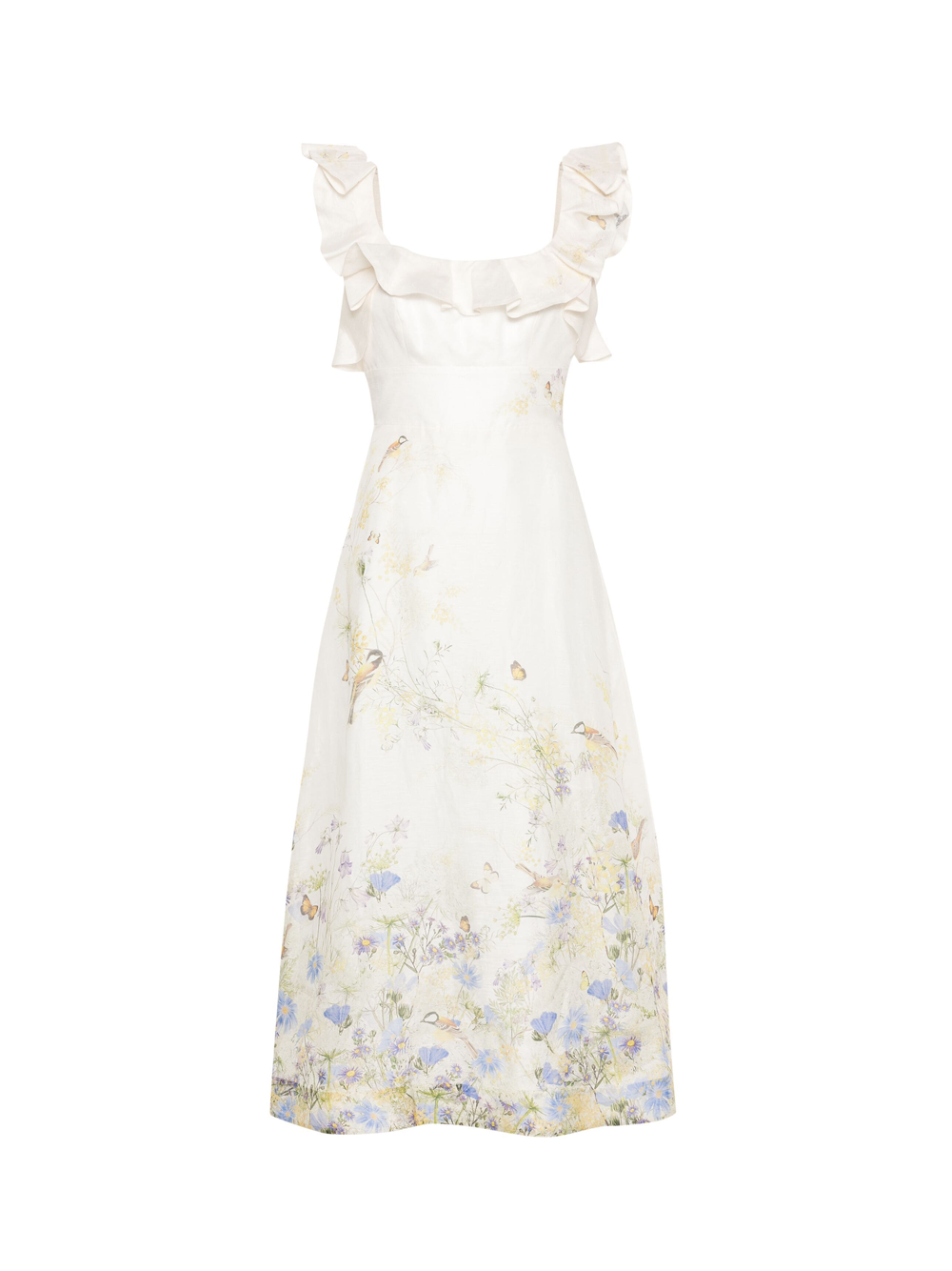  ZIMMERMANN_Harmony_Frilled_Midi_Offwhite