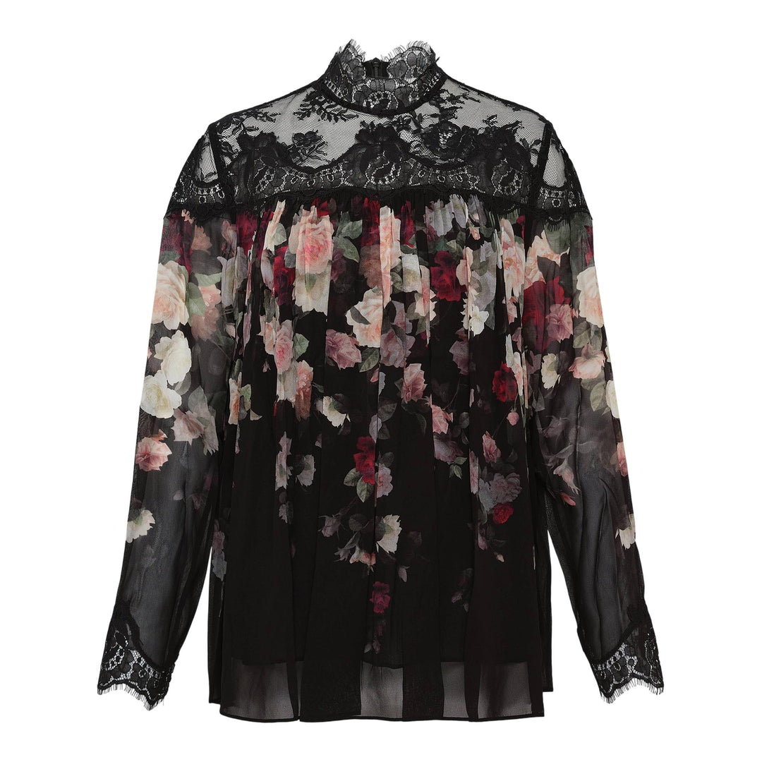 Club21 - ZIMMERMANN - Hypnotic Lace Yoke Blouse - BLOUSES - Black
